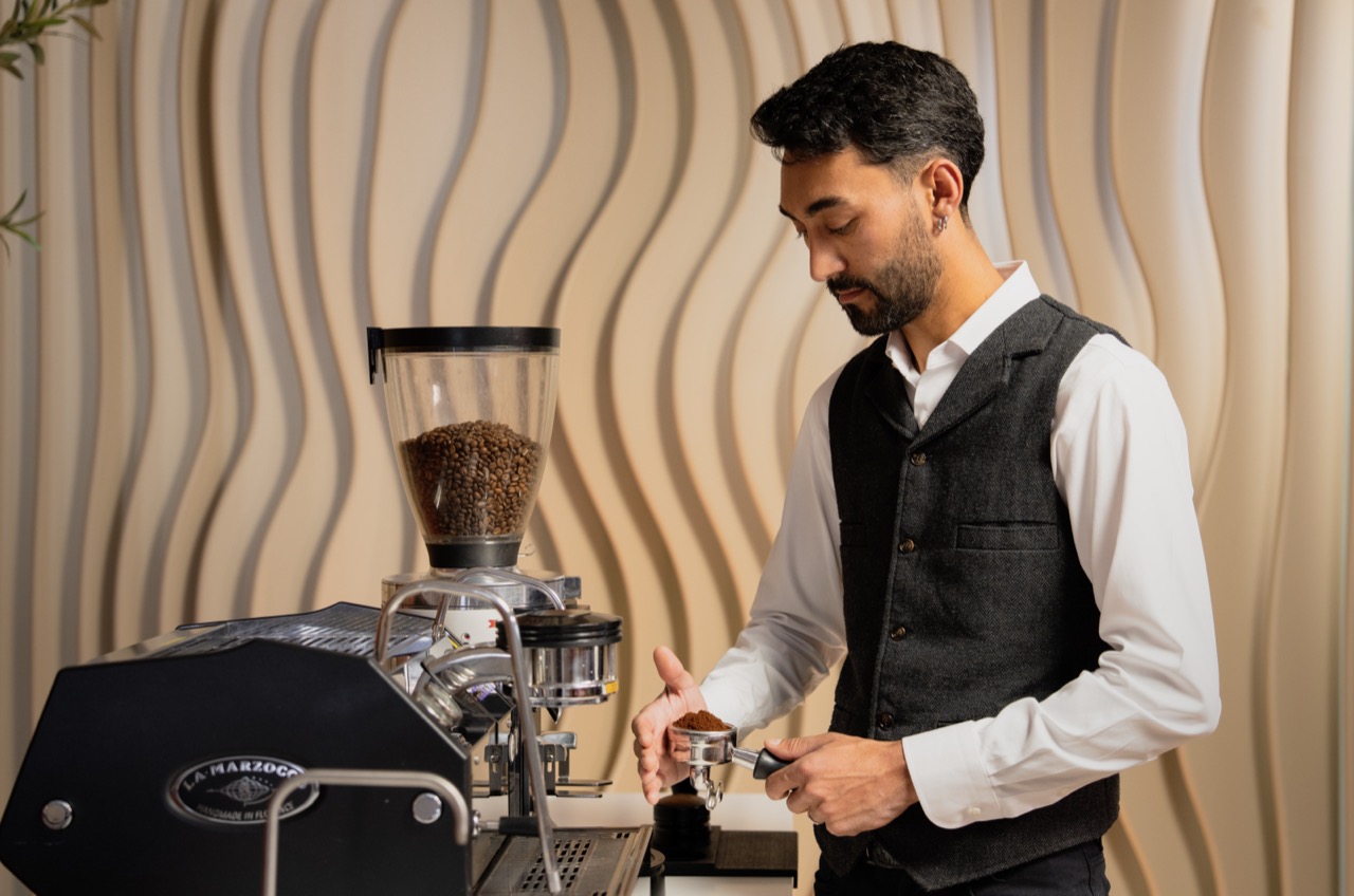 Specialty coffee drinks served at a graduation party by BrewJoy catering