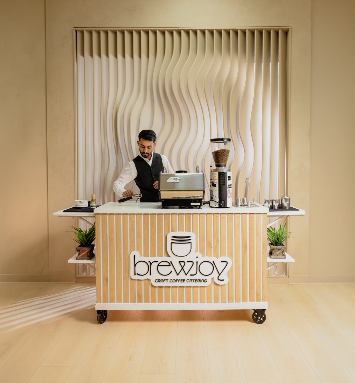 BrewJoy coffee catering team at a private party in the Inland Empire