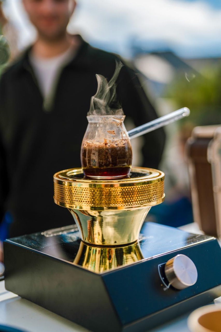 Turkish coffee on sand catering service in Los Angeles by BrewJoy